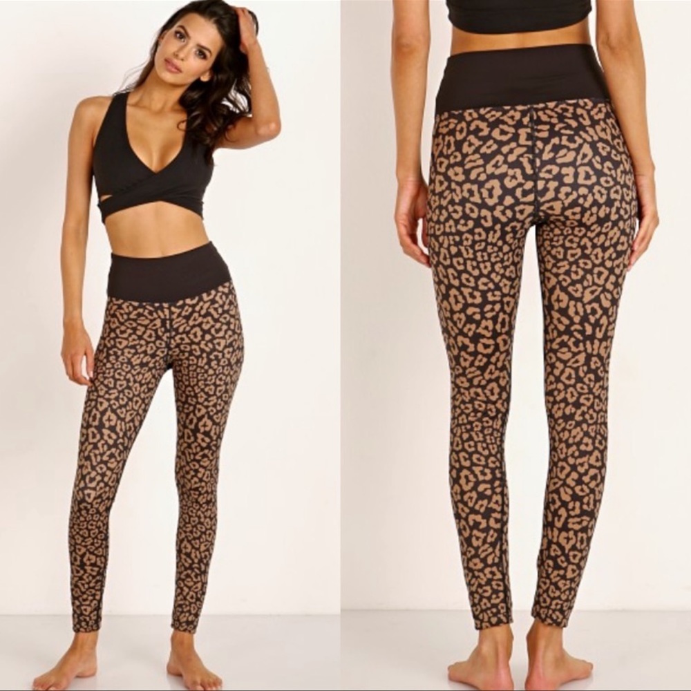 Beach Riot Leo Leopard Print Legging Small Workout Gym Exercise Yoga